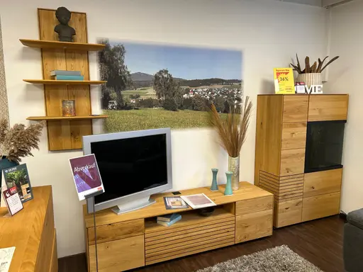 Wohnwand LS23 Emscha astige Edelkastanie naturbelassen geölt